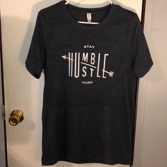 Tops - Canvas “Stay humble, Hustle hard” tee. Size M.
